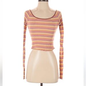 Multicolor Striped Cropped Top